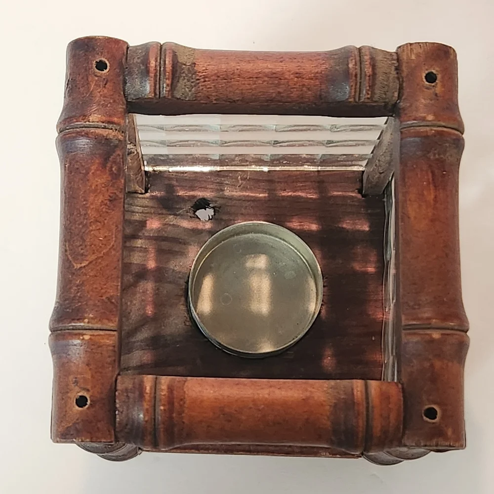 Wooden Square Tealight Holder